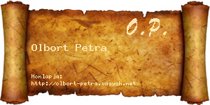 Olbort Petra névjegykártya