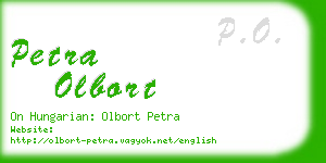 petra olbort business card